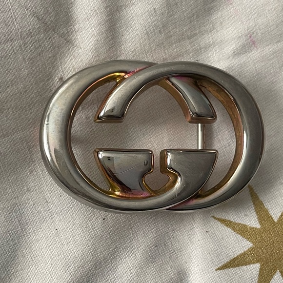 VTG Gucci Interlocking Belt Buckle - Picture 1 of 3